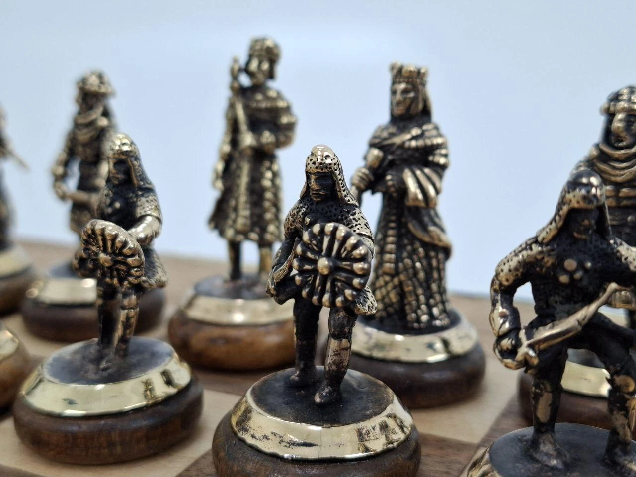 Svan chess on a wooden board, ხედი 5