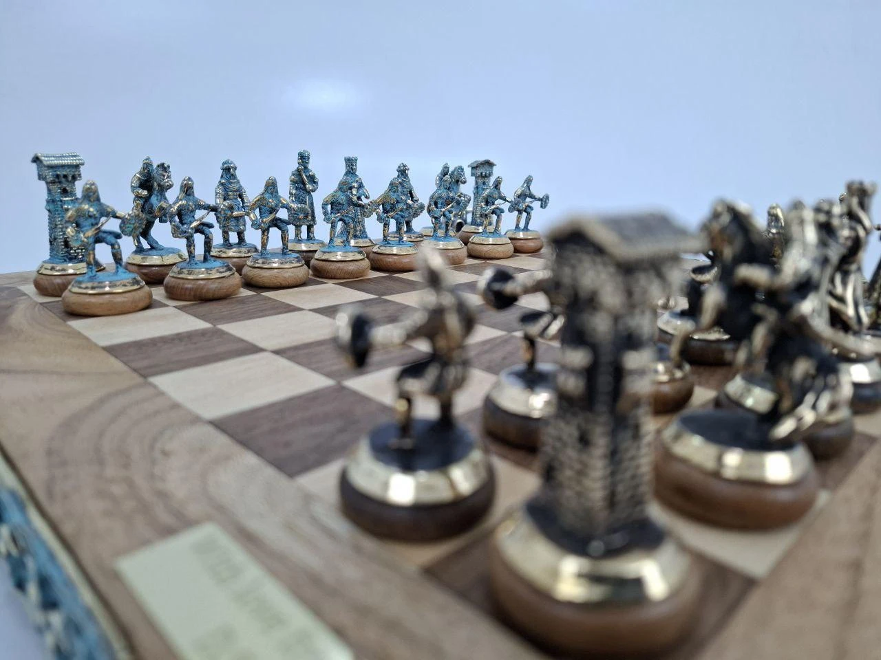 Svan chess on a wooden board, ხედი 9