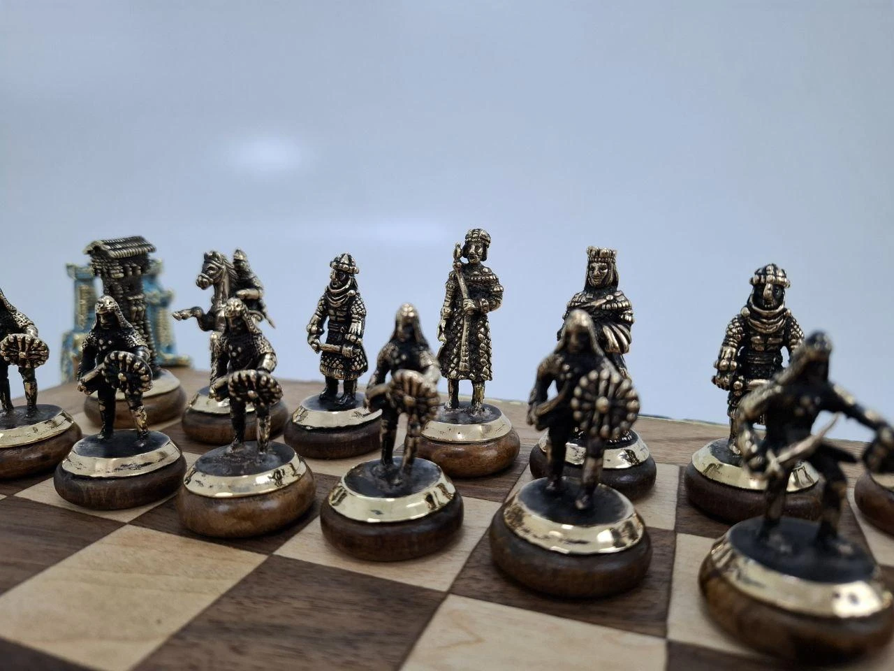 Svan chess on a wooden board, ხედი 7