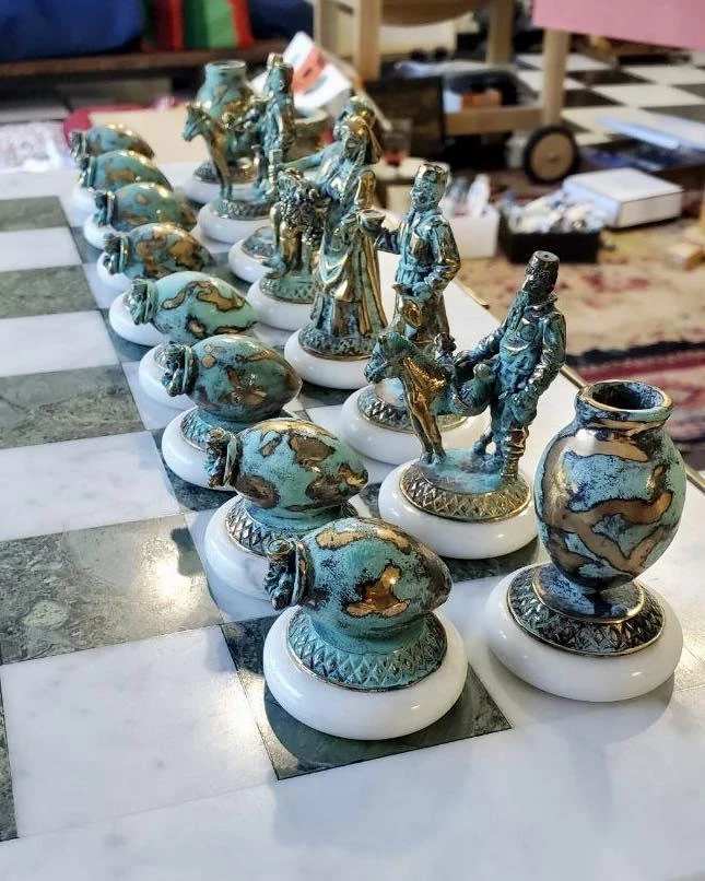 Wine chess on a classic stand, ხედი 13